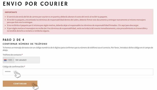 Código de confirmación